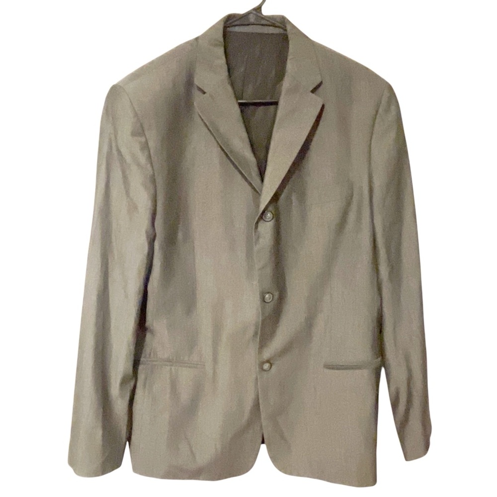 Dolce & Gabanna Men’s Size 40/54 Grey Silver Tone Wool Blend Suit Jacket
